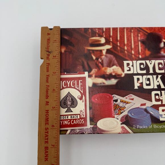 Vintage Sealed Bicycle Poker Chip and Card Set 1980's NOS Never Opened - Picture 6 of 8